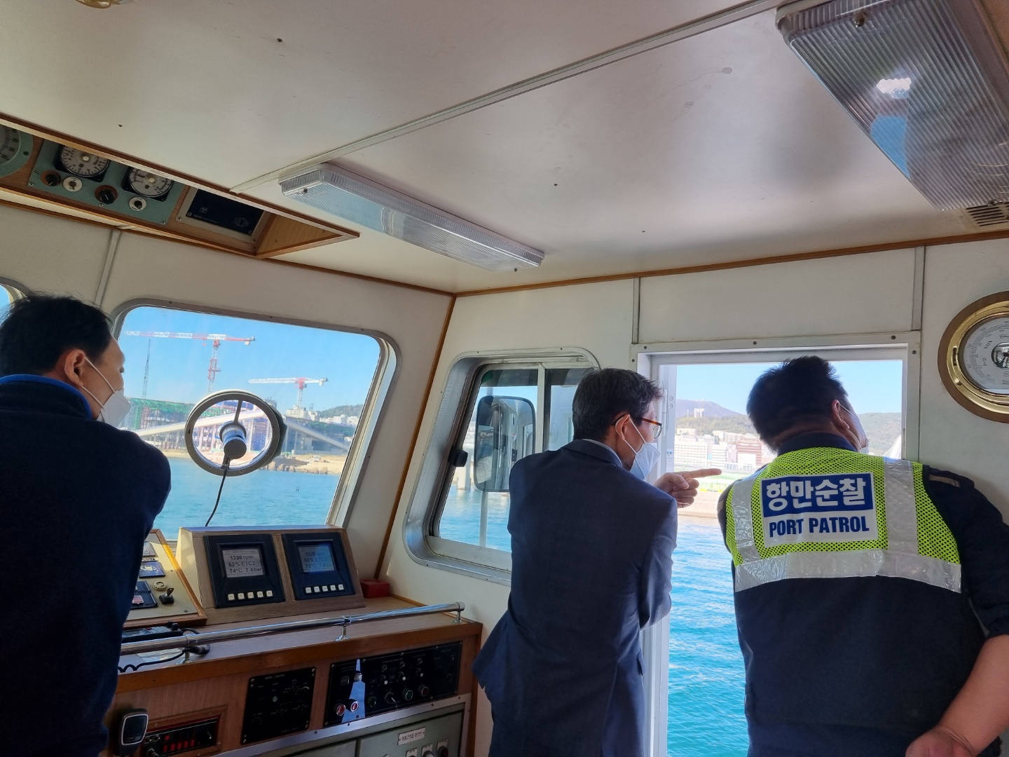 부산청장, 부산항 북항 해상 순찰구역 현장 점검