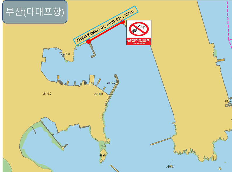 부산[다대포항] 다대부두(MKD-01, MKD-02):390m