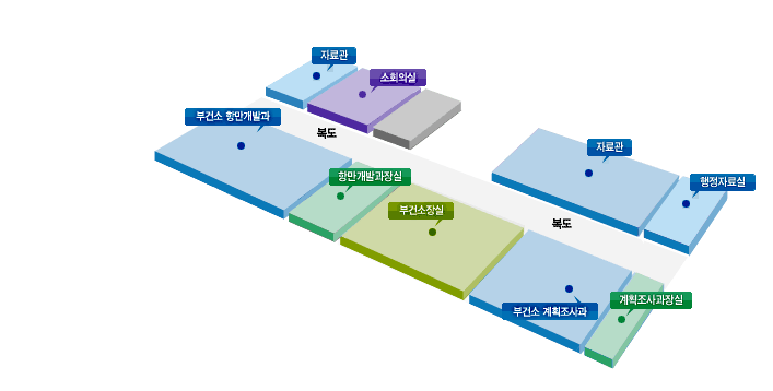 부산 해양수산청 4층 청사안내도