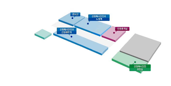 부산 해양수산청 신관1층 청사안내도